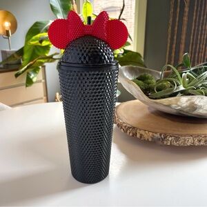 Minnie Mouse Black Textured Dome Tumbler